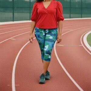 Blue Camouflage Leggings